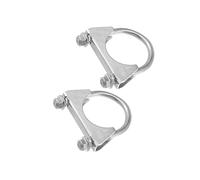 INFINAUTO Round U Bolt Muffler Exhaust Clamps for Car / 1.85" ID 48mm / 2 Pcs Stylish Design