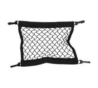 INFINAUTO Seat Net 11.81"x11.81" Car Car Storage Mesh Bag Backseat Dog Barrier Nylon Black 1 Pc