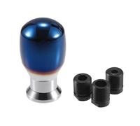 INFINAUTO Shift Knob, 8cm Universal for Automatic and Manual Vehicle Gear Shifter Knob with 3 Adapter Titanium Alloy Burnt Blue, 1 Set