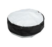 INFINAUTO Tire Cover, Small Size 65cm Diameter 37cm Height Light Vehicle Tire Totes 210D Oxford Fabric Black Light Gray, 1 Pc