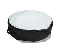 INFINAUTO Tire Cover, Small Size 65cm Diameter 37cm Height Light Vehicle Tire Totes 420D Oxford Fabric Black Light Gray, 1 Pc