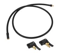 INFINAUTO Tire Inflator Extension Tube 39.37inch 7.8mm ID for Car Motorcycle Bicycle Air Pump Extend Hose Adapter Tire Valve with Air Chuck Rubber Black Durable