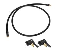 INFINAUTO Tire Inflator Extension Tube 39.37inch 7.8mm ID for Car Motorcycle Bicycle Air Pump Extend Hose Adapter Tire Valve with Undeflatable Air Chuck Rubber Black Durable
