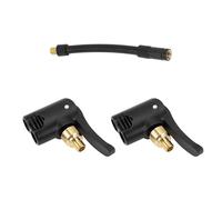 INFINAUTO Tire Inflator Extension Tube 4.72inch 7.8mm ID for Car Motorcycle Bicycle Air Pump Extend Hose Adapter Tire Valve with Undeflatable Air Chuck Rubber Black Durable