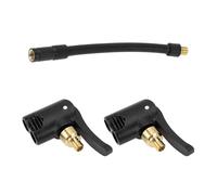 INFINAUTO Tire Inflator Extension Tube 5.51inch 7.8mm ID for Car Motorcycle Bicycle Air Pump Extend Hose Adapter Tire Valve with Undeflatable Air Chuck Rubber Black Durable