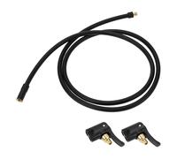 INFINAUTO Tire Inflator Extension Tube 51.18inch 7.8mm ID for Car Motorcycle Bicycle Air Pump Extend Hose Adapter Tire Valve with Undeflatable Air Chuck Rubber Black Durable