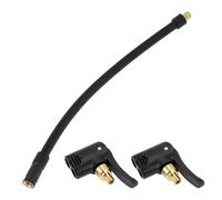 INFINAUTO Tire Inflator Extension Tube 9.06inch 7.8mm ID for Car Motorcycle Bicycle Air Pump Extend Hose Adapter Tire Valve with Undeflatable Air Chuck Rubber Black Durable