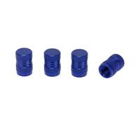 INFINAUTO Tire Valve Stem Caps 7x16.5mm for Car Truck Motorbike Bicycle Tyre Valve Dust Covers Aluminum Alloy Blue Decorative