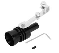 INFINAUTO Turbo Sound Exhaust Muffler Pipe Whistle, Rear Tailpipe XL Car Motorcycle Roar Maker Aluminum Black, 1 Set