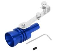 INFINAUTO Turbo Sound Exhaust Muffler Pipe Whistle, Rear Tailpipe XL Car Motorcycle Roar Maker Aluminum Blue, 1 Set