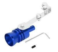 INFINAUTO Turbo Sound Muffler Pipe Whistle, Rear Tailpipe L Car Motorcycle Roar Maker Aluminum Blue, 1 Set