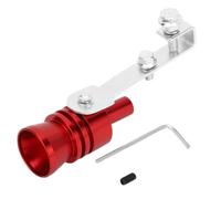 INFINAUTO Turbo Sound Muffler Pipe Whistle, Rear Tailpipe L Car Motorcycle Roar Maker Aluminum Red, 1 Set