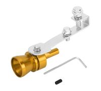 INFINAUTO Turbo Sound Muffler Pipe Whistle, Rear Tailpipe M Car Motorcycle Roar Maker Aluminum Gold Tone, 1 Set