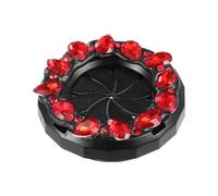INFINAUTO Universal Bling Car Engine Start Stop Button Cover, Car Shiny Faux Crystal Rhinestone Key Ignition and Knob Ring Red, 1 Pc