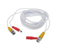 INFINAUTO Universal Car Reverse Rear View Parking Camera Video Cable BNC+DC Backup Camera Video Cable Extension for Monitor and Backup White 7M