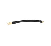 INFINAUTO Universal Inflator Air Pump Hose Adapter Tyre Valve Inflator Extension Hose, 20cm Length, Copper Rubber, Black Stylish Design