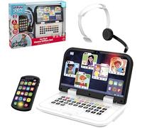Infini Fun My First Home Office Set - Imaginative Play Imitation Game for Kids, Ultra-Realistic Work Set Up Toy, Pretend Kids Play Set - Laptop, Phone & Headphones - Be Like Mum & Dad, Age 18 Months +