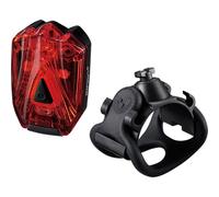 Infini Lava super bright micro USB rear light QR bracket black with red lense