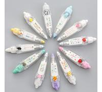 Infinite Decorative Pens, DIY Cute Animals Press Type Decorative Pen, 2025 New Infinite Decorative Pens for Kids, DIY Lace Decoration Tape Cute Scrapbooking Diary Decorative Correction Tapes (12Pcs)