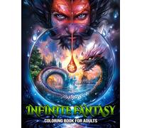 Infinite Fantasy Coloring Book for Adults: A Magical Journey with Enchanting Creatures, Mystical Realms, Legendary Landscapes, and more… Large Print for Relaxation