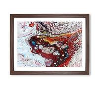 Infinite Love In Abstract Modern Art Framed Print | A2 Walnut Framed Wall Art | Ready to Hang | Abstract Love Picture | Living Room Bedroom Lounge Office