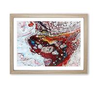 Infinite Love In Abstract Modern Art Framed Print | A4 Oak Framed Wall Art | Ready to Hang | Abstract Love Picture | Living Room Bedroom Lounge Office