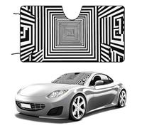Infinite Maze Spinning Hypnotic Geometric Car Windshield Sun Shade Interior Cooling UV Protection for Window