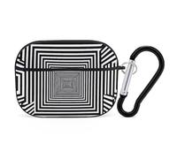 Infinite Maze Spinning Hypnotic Geometric Case Cover Compatible with AirPods Pro Protection with Keychain