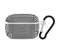 Infinite Maze Spinning Hypnotic Geometric Case Cover Compatible with AirPods Pro Protection with Keychain