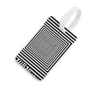Infinite Maze Spinning Hypnotic Geometric Luggage Tag Travel Suitcase Identify Labels Baggage Handbag Tags with Name Card