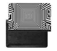 Infinite Maze Spinning Hypnotic Geometric Passport Holder Travel Wallet Protective Case with Card Slots