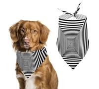 Infinite Maze Spinning Hypnotic Geometric Pet Bandana Dogs Triangle Scarf Cats Handkerchief Puppy Costume