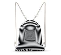 Infinite Maze Spinning Hypnotic Men Drawstring Bags Backpack 30x40cm