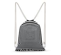 Infinite Maze Spinning Hypnotic Men Drawstring Bags Backpack 35x50cm