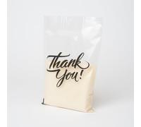 Infinite Pack 100 Clear Plastic Bags With Thank You 16"x18" Perfect for Shopping Merchandise And Retail 1.25Mil Thick Clear Gift Bag With Handles