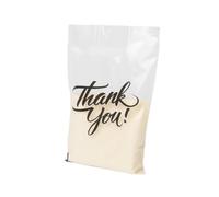 Infinite Pack 500 Clear Plastic Bags With Thank You 12"x15" Perfect for Shopping Merchandise And Retail 1.25Mil Thick Clear Gift Bag With Handles