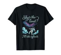 Infinite Sky Astronaut Galaxy Nebula Cosmos Design T-Shirt