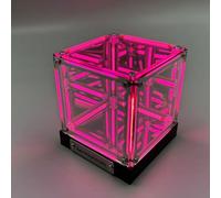 Infinite Space Abyss Lamp, Creative 4D Infinite Space Abyss Night Light, Touch Dimming, USB-C Rechargeable, Creating the Illusion of a Deep, Immersive 4D Tunnel for Futuristic Room Décor (Pink)