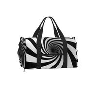 Infinite Spiral Vortex Sports Duffel Bag with Shoe Compartment-Lightweight Gym Weekender for Men Women, Waterproof Travel Tote with Wet Pocket