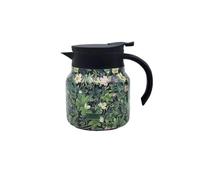 Infinite Tea Pot with Infuser, 316 Stainless Vintage Floral Pattern Teapot, One-Hand Pour, Detachable Infuser Kettle (Green)