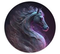Infinite Unicorn 1000 Pieces Puzzles for Adults Round Jigsaws 1000 Pieces for Adults Family Game Night Fun, DIY Decorative Artwork 67.5x67.5cm