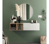 infinite wall hung white high gloss hallway furniture set in cadiz