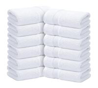 Infinitee Xclusives 100% Cotton Luxury Wash Cloths for Showering - 12 Pack