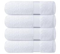 Infinitee Xclusives 100% Ring-Spun Cotton Bath Towels for Bathroom - 4 Pack | Luxury Super Soft, Absorbent & Quick-Drying |70x140 cm| Large Bathroom Towels Set |600 GSM| Gym, Shower, Spa & Hotel Use