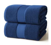 Infinitee Xclusives Bath Sheets Set of 2 (90x180cm) - Extra-Large, 100% Cotton, Ultra-Absorbent, Quick-Dry, Hotel-Quality, Tranquil Navy