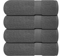Infinitee Xclusives Bath Towels Set of 4 (70x140 cm) - 100% Cotton, Super Absorbent, Quick-Dry Towels for Bathroom, Spa, Gym & Hotel |Shadow Grey|