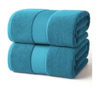 Infinitee Xclusives Premium Bath Sheets Set of 2 Extra Large Bath Towels (90x180cm), 100% Cotton Super Absorbent, Quick-Dry Bath Sheet for Hotel & Spa |Serene Teal|