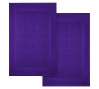 Infinitee Xclusives Premium Cotton Bath Mats for Bathroom Pack of 2 |86x55 cm| Ultra Soft, Super Absorbent, Non-Slip, Machine Washable Mats |Profound Purple| [Not a Rug]