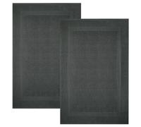 Infinitee Xclusives Premium Cotton Bath Mats for Bathroom Pack of 2 |86x55 cm| Ultra Soft, Super Absorbent, Non-Slip, Machine Washable Mats |Shadow Grey| [Not a Rug]