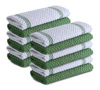 Infinitee Xclusives Tea Towels Pack Of 12 100% Cotton 38 X 64 Cm Soft & Highly Absorbent Terry Dish For Kitchen, Bar & Daily